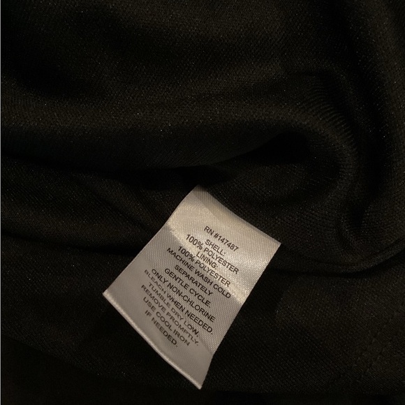 Draper James Tie Neck Flounce Shift chiffon long sleeve Mini Dress small Black - Picture 13 of 13